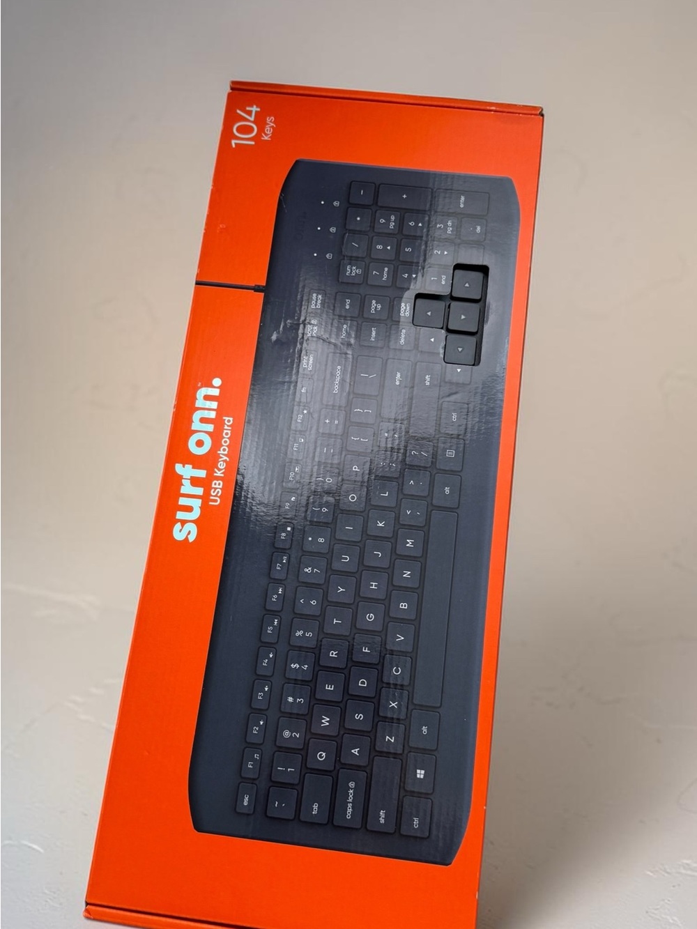 On Running Black Wired USB Full-Size Keyboard